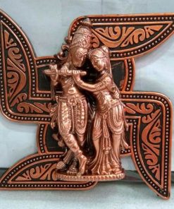 Copper Finished Radha Krishna