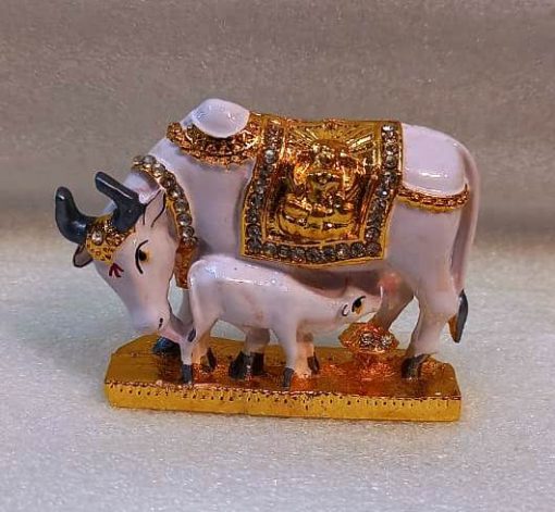 Metal Statue of Kamdhenu Cow